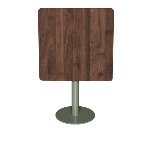 Table rabattable Albertine - Stratifié Imprimé Bois Foncé - Pied Kaki