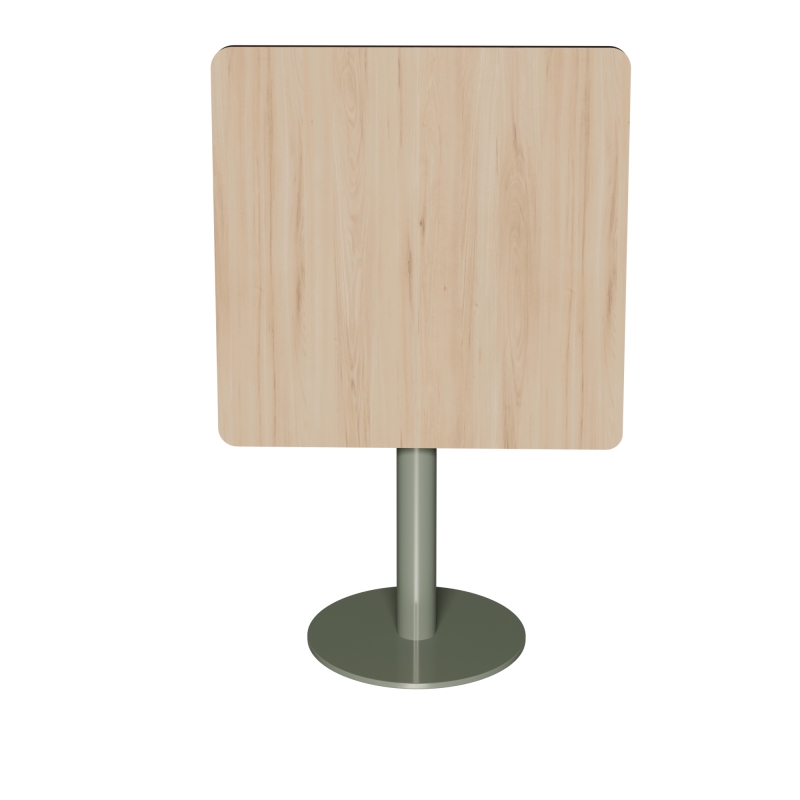 Table rabattable Albertine - Stratifié Imprimé Bois Clair - Pied Kaki