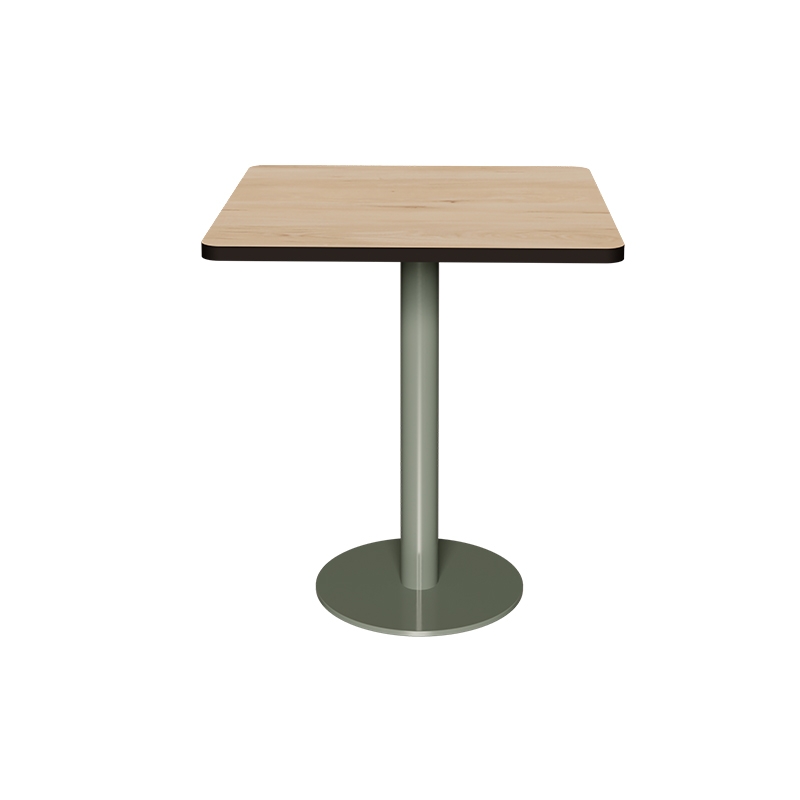 Table rabattable Albertine - Stratifié Imprimé Bois Clair - Pied Kaki