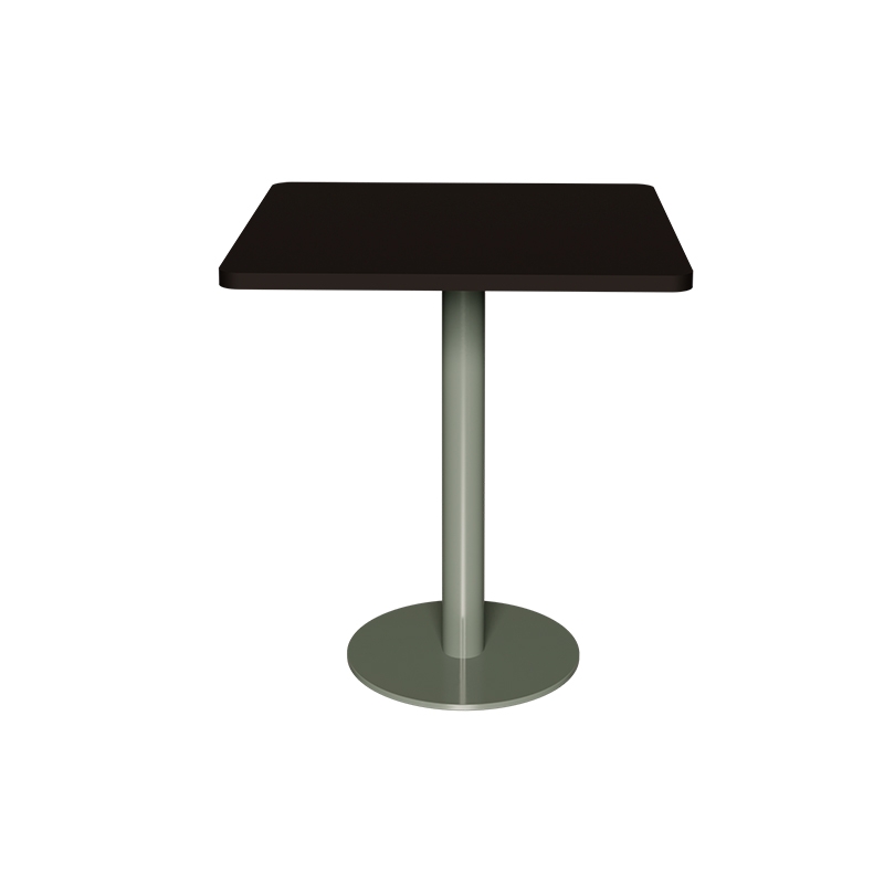 Table rabattable Albertine - Stratifié Uni Noir - Pied Kaki