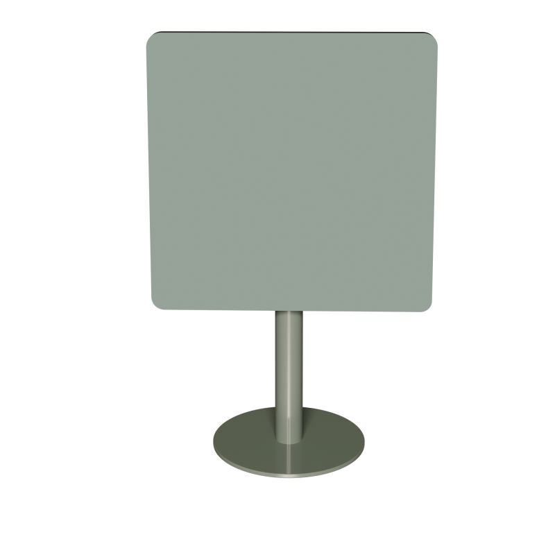 Table rabattable Albertine - Stratifié Uni Kaki - Pied Kaki