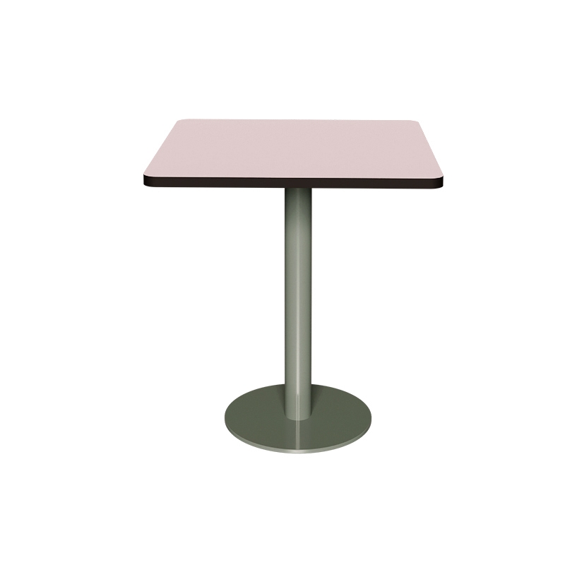 Table rabattable Albertine - Stratifié Uni Rose Poudré - Pied Kaki
