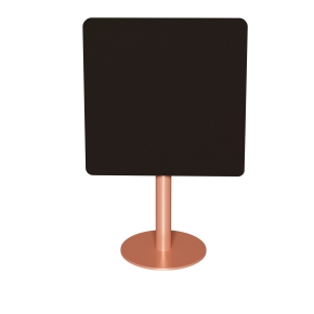 Table rabattable Albertine - Stratifié Uni Noir - Pied Terracotta