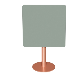 Table rabattable Albertine - Stratifié Uni Kaki - Pied Terracotta