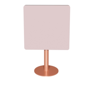 Table rabattable Albertine - Stratifié Uni Rose Poudré - Pied Terracotta