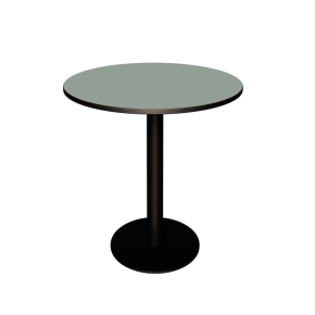 Table Ronde Léon – Stratifié Kaki - Pied central Noir
