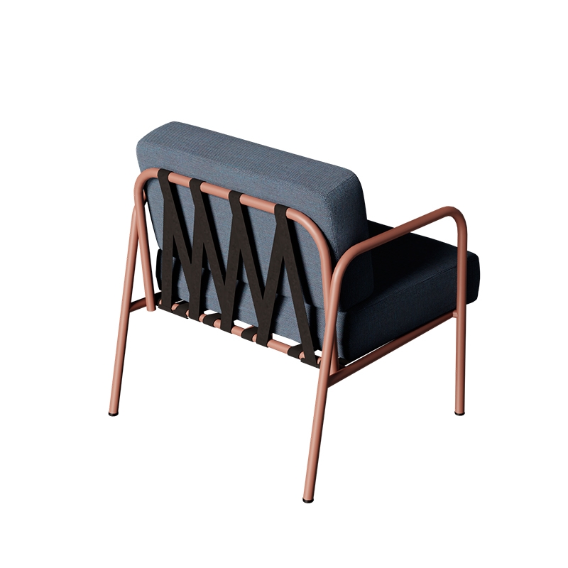 Fauteuil de jardin Sun – Uni Bleu Marine - Pieds Terracotta