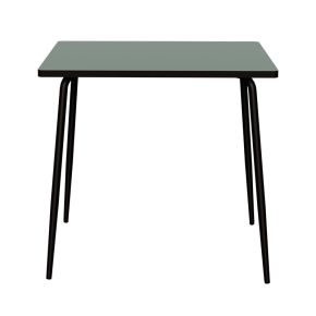 Table Haute Retro Véra 120x70 – uni Kaki - pieds Noirs