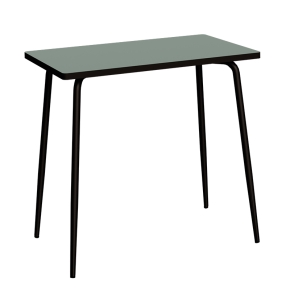 Table Haute Retro Véra 120x70 – uni Kaki - pieds Noirs