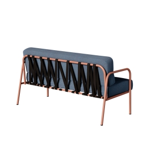 Canapé Barnabé Outdoor – Uni Bleu Ciel - Pieds Terracotta