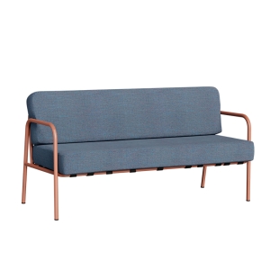 Canapé Barnabé Outdoor – Uni Bleu Ciel - Pieds Terracotta