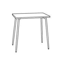 TABLES HAUTES 4 PERSONNES